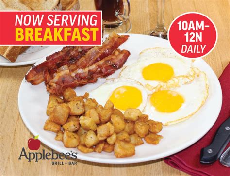 Applebee's breakfast - applebee's west palm beach. 1975 North Military Trail , West Palm Beach, FL 33409. Opening at 11am. Get Directions Start Order. Pick Up Inside. Dine-In. Online Ordering. Takeout Available. Delivery Available.